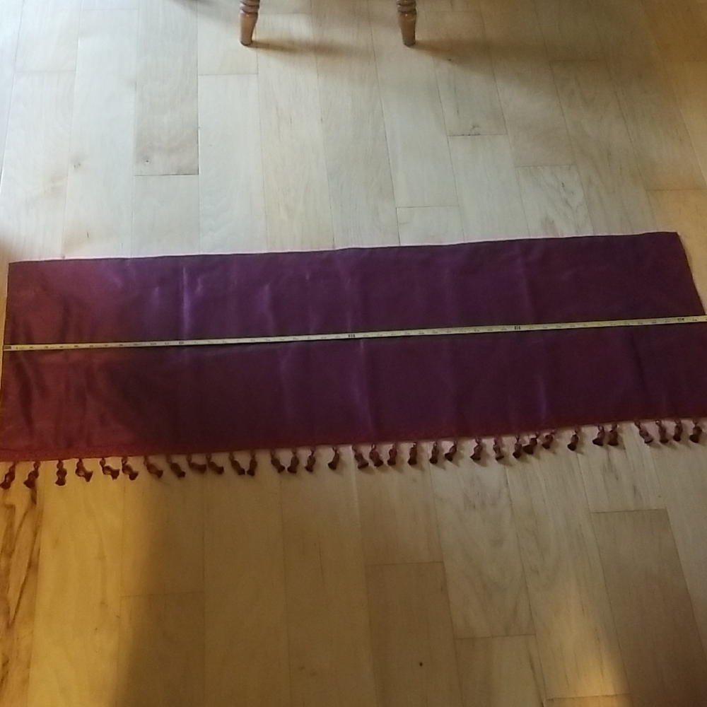Elegant Burgundy Table Runner